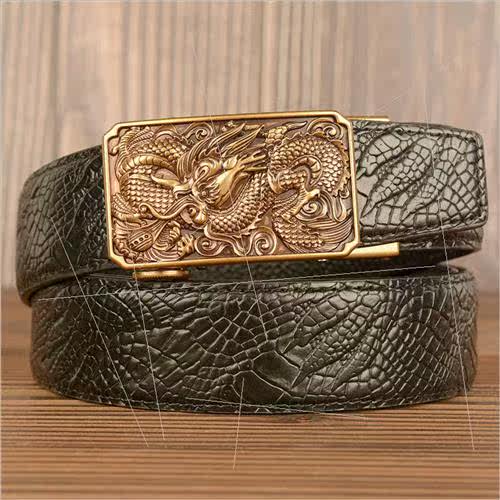 Men belt cowhide Flying Dragon automatic buckle belt persona - 图2