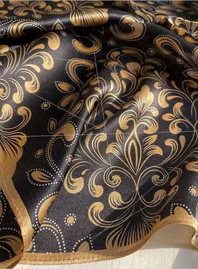 Black silk scarf small square scarf new Mulberry silk wild w