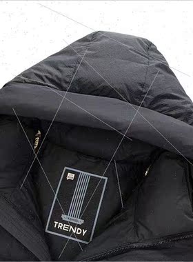 Thickened down jacket men short 2023 winter new casual hoode