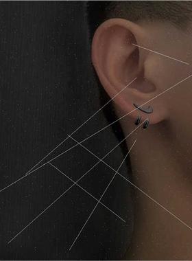 Back hanging pairs hook claw earrings men women nd hip-hop s