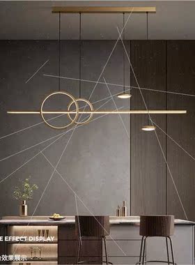 All copper dining room chandelier simple modern long dining