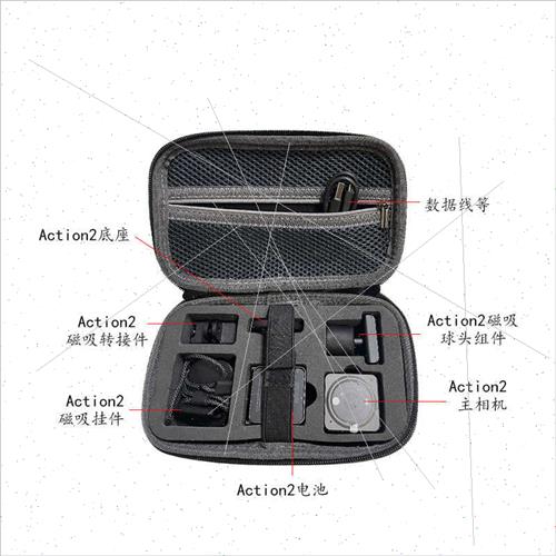 适用DJIAction2 Soul Eyes Sports Camera Storage Bag Portable - 图0