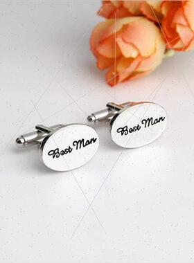 New letters zinc alloy cufflinks Best man men holiday weddin