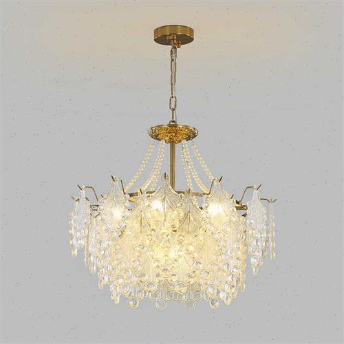 ght luxury chandelier living room French glass 2022 new simp - 图0