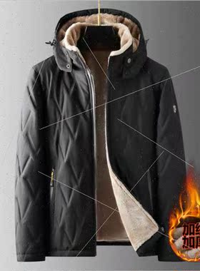 Lapel cotton jacket men winter middle-aged elderly men cotto