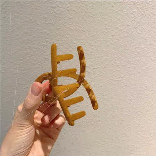 New flocking hair clips back head hair accessories temperame - 图0