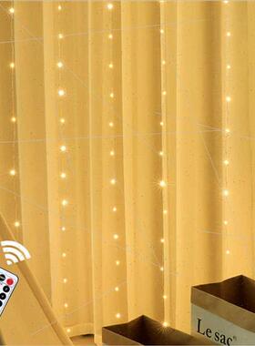 Room running copper wire curtain lights holiday decoration l