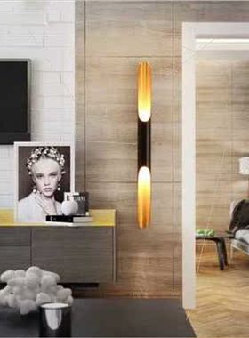 -modern slant mouth aluminum cylinder wall lamp living room