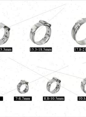 Screw Box Set 304128pcs 7-21mm ngle Ear Hose Clamp Ring Clam