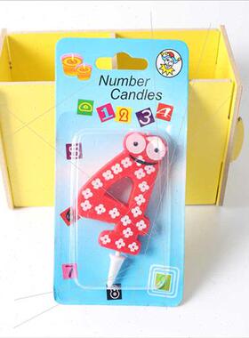 0-9 Birthday Party Candle Wh Pole Cartoon Frog Creative Numb