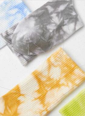 Rainbow tie-dye socks sports breathable set fashion nd mid-c