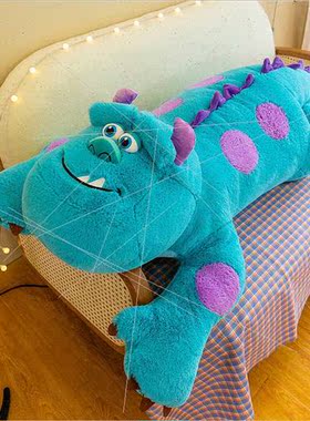 Plush toy monster Sullivan doll blue hair monster doll large