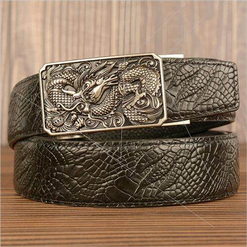 Men belt cowhide Flying Dragon automatic buckle belt persona - 图1