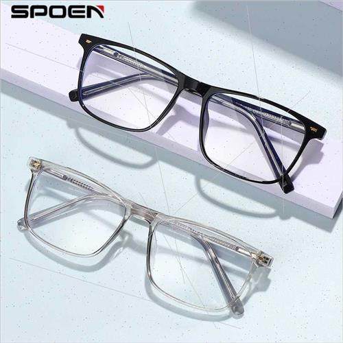 new TR90 flat glasses square frame can be equipped myopia gl - 图0
