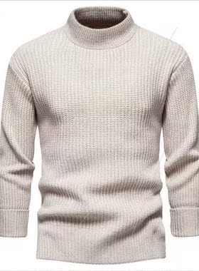 2023 Autumn Winter Men Half High Neck Casual Bottom Shirt So