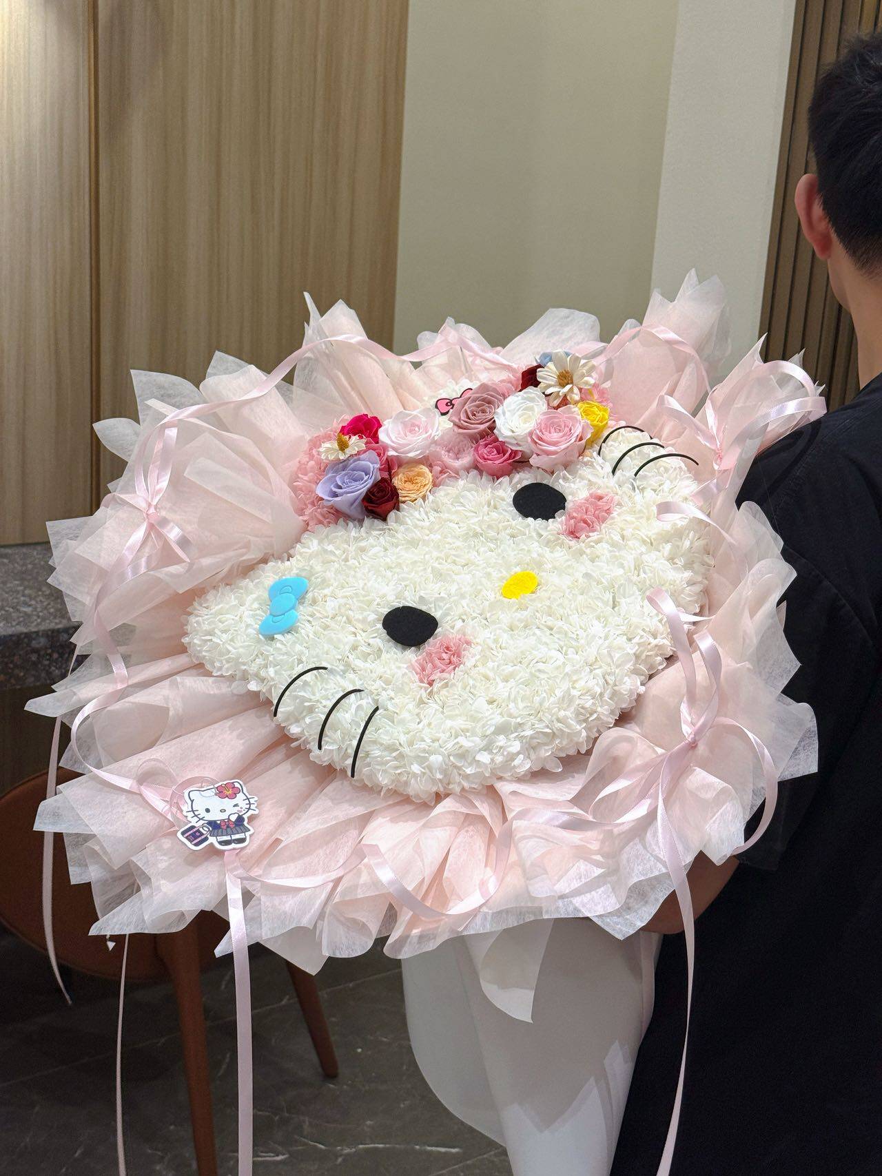 kt猫凯蒂猫花束凯蒂猫礼盒送女朋闺蜜生日礼物永生花七夕情人节