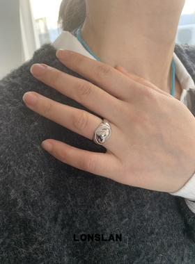 LONSLAN ACC 秋冬设计感爱心简约精致百搭戒指可爱指环