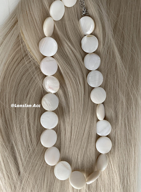 LONSLANACC圆形复古纹理项链