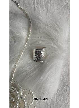 LONSLANACC金属水波纹宽面戒指