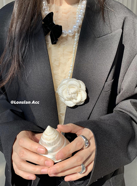 LONSLANACC蝴蝶结珍珠重工项链