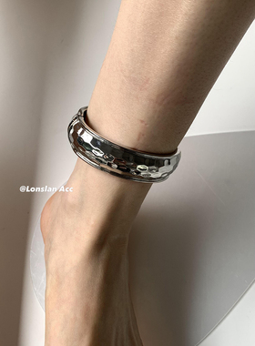 LONSLANACC小众纹理开口手镯