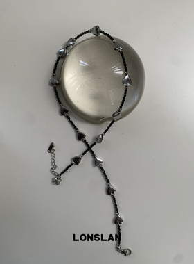 LONSLAN ACC 秋冬设计感韩系简约拼接爱心锁骨链时尚项链