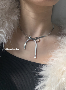 LonslanAcc蝴蝶结宽边点缀链