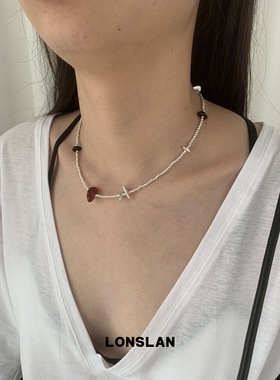 LONSLAN ACC 2025ss 设计感串珠拼接高质感项链百搭锁骨链