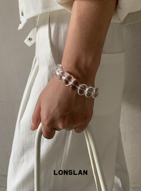 LONSLAN ACC 2025ss简约透明串珠高级清冷感手链