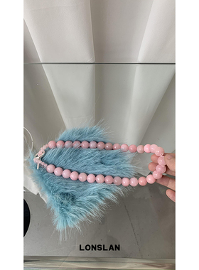 LONSLANACC嫩粉色颈链锁骨链