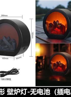 仿真电子火焰氛围灯乔迁之喜火炉进宅火盆搬家仪式用品入户摆件喜