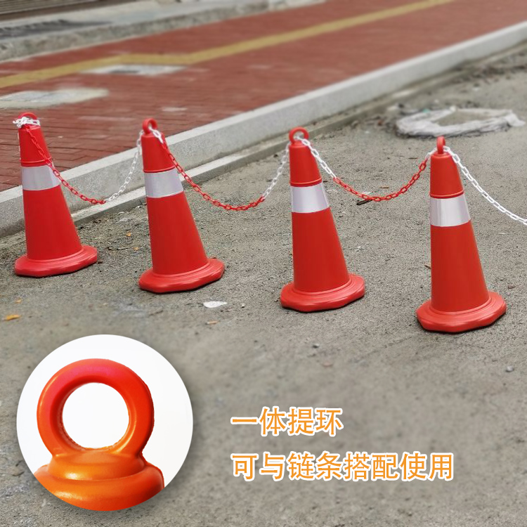 反光锥塑料圆锥警示方锥路障锥地椎交通安全锥桶隔离墩雪糕筒路锥 - 图2