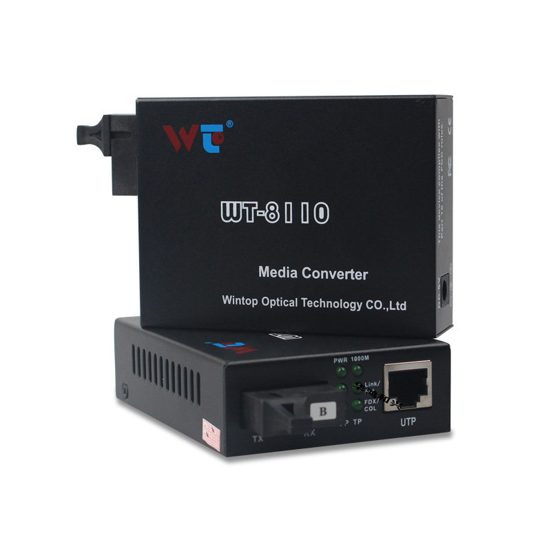 WT-8110GSB-25AB千兆百兆光纤收发器光猫光电转换器单模多模光电收发机25KM1310NM-1550NM