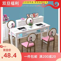 Light and luxurious marble medecor table and chairs suit net red shop double double single double trio medecor bench minimalist chair