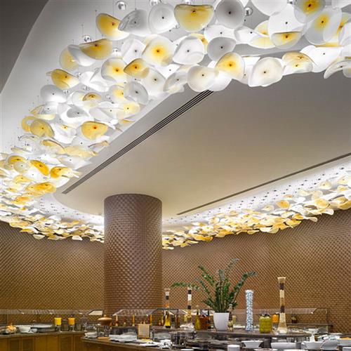 非标工程酒店大堂吊灯大造型灯具个性高透玻璃设计会所售楼部沙盘 - 图1