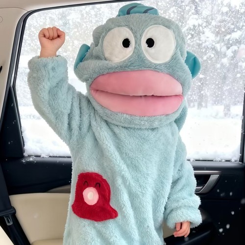 小丑鱼睡衣连体秋冬季珊瑚绒加绒加厚保暖大头卡通睡袍儿童男女童 - 图3