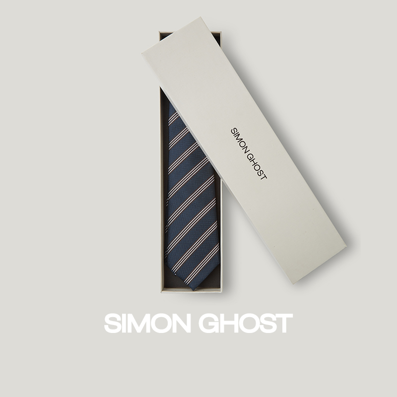 SIMON GHOST 领带男正装休闲商务手打西装结婚新郎百搭领带礼盒装