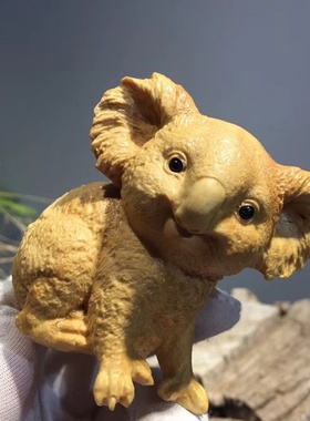 小叶黄杨木树袋熊（考拉） 家居摆饰摆件手把件 居家客厅装饰