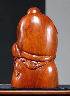 黑檀木知足常乐弥勒佛家居摆件 花梨木弥勒佛木制工艺品木雕