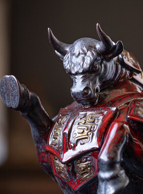 速发久意创造陶瓷牛气冲天摆件家居客厅老板办公室桌乔饰装迁开业