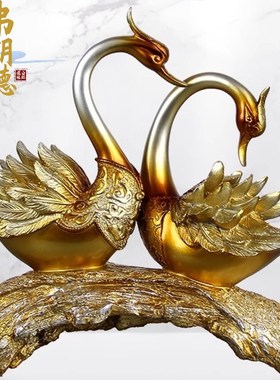 速发弗朗德天鹅摆件家对一居艺术品电视玄关酒柜结装客厅婚饰轻奢