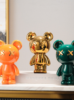 速发小摆熊小号酒轻奢家居客厅件柜展示柜架子桌面装饰品