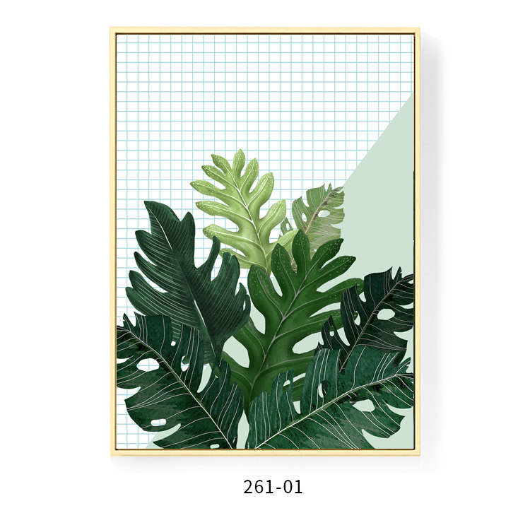 北欧风植物海报装饰画芯打印图片简约现代客厅挂画心照片喷绘定制