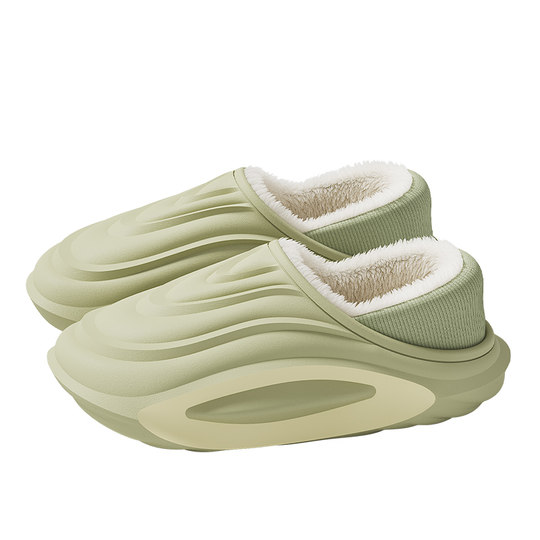 防水棉拖鞋男士冬季包跟外穿2025新款运动防滑厚底保暖加绒棉鞋男