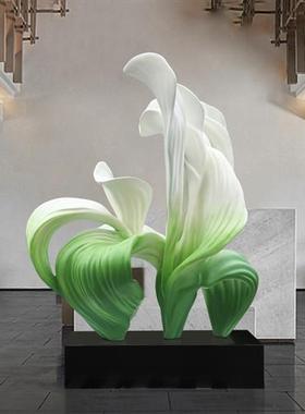 酒店大堂玻璃钢装饰工艺品客厅玄关家居大型落地雕塑抽象艺术摆件