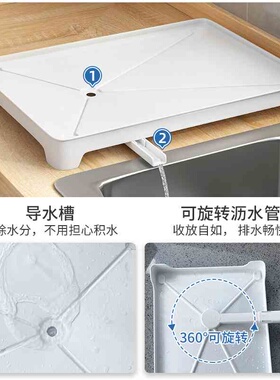 厨房碗碟沥水架水槽置物架盘子家用台面放碗盘餐具碗筷收纳盒碗架