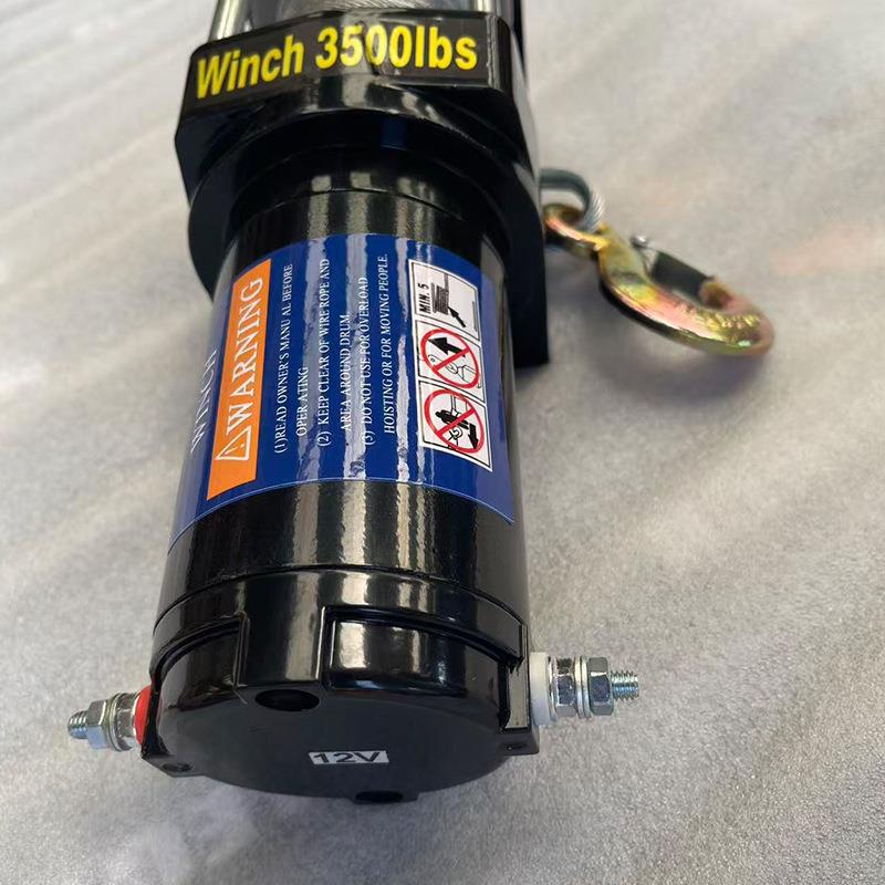 电动绞盘2000磅12v24v拖车牵引救援车载吊机建筑装修起重电动绞盘 - 图1