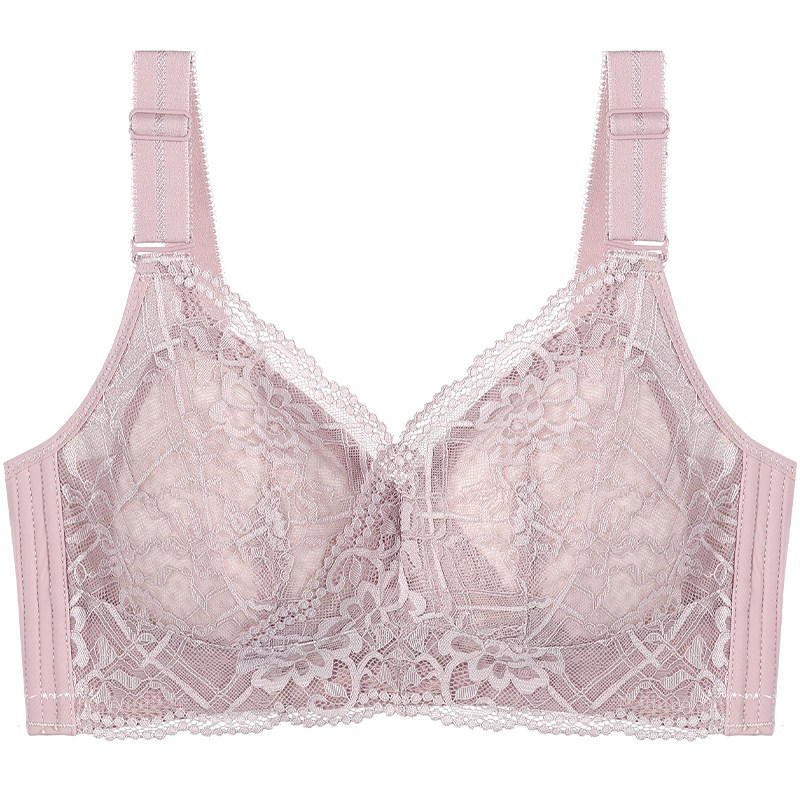 超薄款聚拢防下垂上托大胸显小内衣 嘀嗒秀文胸