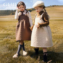 Girl braces for dress with dress for autumn and winter clothing 2023 new little girl sweet and cute princess dress children dress small dresses