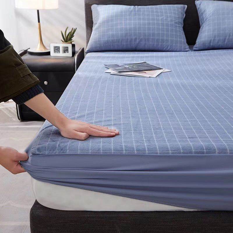 防水床笠单件纯棉床罩全包隔尿垫透气防螨虫可洗加厚床单床套1.2m